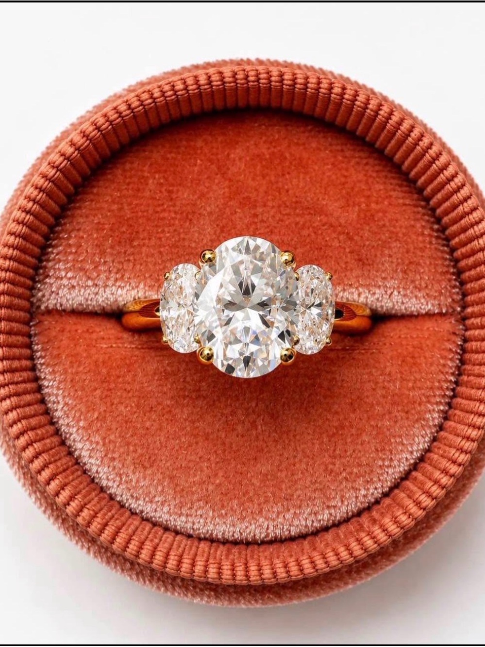 4 CT Oval Moissanite Engagement Ring – Size 6.5